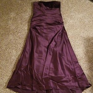 David's Bridal Bridesmaid Dress in Plum